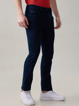 Men's Blue Casual Solid Slim Fit Jeans