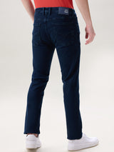 Men's Blue Casual Solid Slim Fit Jeans