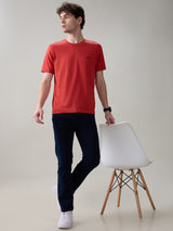 Men's Blue Casual Solid Slim Fit Jeans