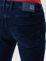 Men's Blue Casual Solid Slim Fit Jeans