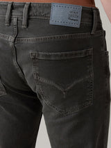 Men's Gray Casual Solid Slim Fit Jeans