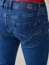 Men's Blue Casual Solid Slim Fit Jeans