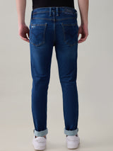 Men's Blue Casual Solid Skinny Fit Jeans