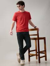 Men's Gray Casual Solid Skinny Fit Jeans