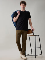 Men's Green Casual Solid Skinny Fit Jeans