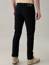 Men's Black Casual Solid Skinny Fit Jeans