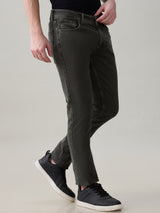 Men's Gray Casual Solid Skinny Fit Jeans