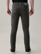 Men's Gray Casual Solid Skinny Fit Jeans