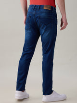 Men's Blue Casual Solid Skinny Fit Jeans