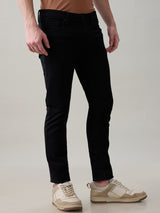 Men's Black Casual Solid Skinny Fit Jeans