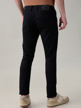 Men's Black Casual Solid Skinny Fit Jeans