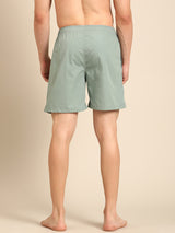 Men's Green Cotton Regular Fit Boxer