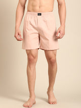 Men's Pink Cotton Regular Fit Boxer