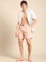 Men's Pink Cotton Regular Fit Boxer