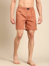 Men's Brown Cotton Regular Fit Boxer