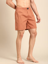 Men's Brown Cotton Regular Fit Boxer