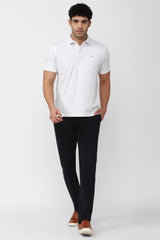 Men's Black Casual Solid Slim Fit Trouser