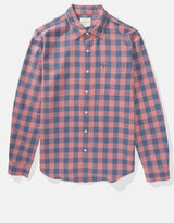 Men's Pink Casual Slim Fit Checked Full Sleeves Shirt