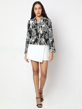 Women's Black Animal Print Shirt