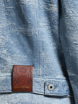 Men's Blue Casual Regular Fit Printed Full Sleeves Jacket