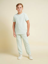 Boys Blue Solid Regular Fit Casual Tshirt