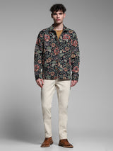 Men's Multicolor Casual Oversized Fit Printed Full Sleeves Shirt