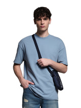 Men's Blue Oversized Fit Tshirt