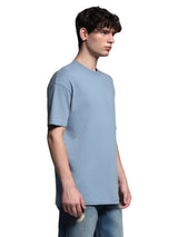 Men's Blue Oversized Fit Tshirt