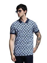 Men's Blue Regular Fit Polo Tshirt