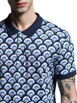 Men's Blue Regular Fit Polo Tshirt