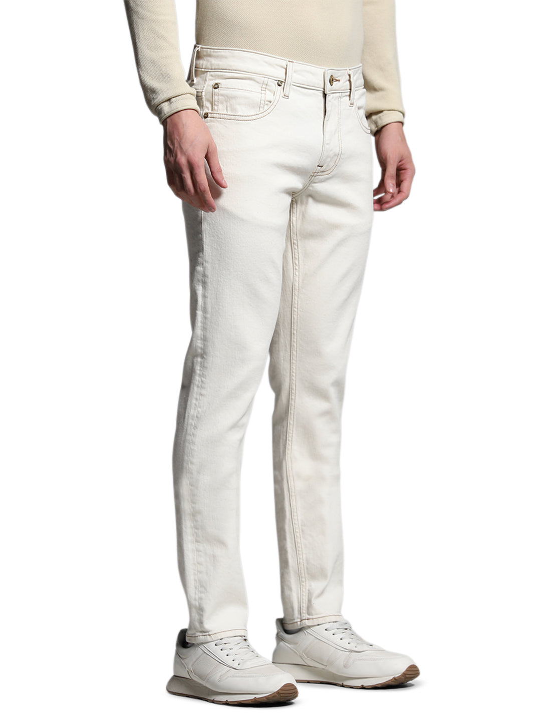 Men's White Slim Fit Jeans