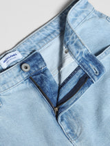 Men's Blue Casual Straight Fit Solid Jeans