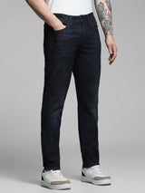 Men's Blue Casual Slim Fit Solid  Jeans