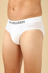 Men's White Solid Swift Dry High Stretch Mesh AIR Series Active Briefs - Pack of 1