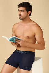 Men's Dark Navy Solid Swift Dry High Stretch Mesh AIR Series Active Trunk - Pack of 1