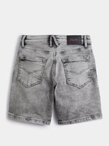 Boys Grey Casual Faded Shorts