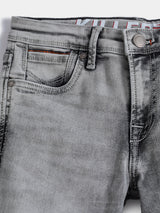 Boys Gray Casual Faded Jeans