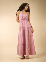 Women's Pink Casual A-Line Dress