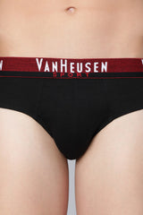 Men's Multicolor Sport Regular Fit Plush Back Elasticized Waistband Ultra Soft Solid Briefs - Pack of 2
