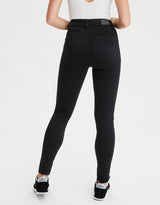 Women's Black Casual Slim Fit Solid Jeggings