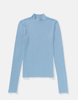 Women's Blue Casual Regular Fit Solid Full Sleeves Tshirt