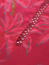 Women's Red 3 Pieces Kurta with Dupatta