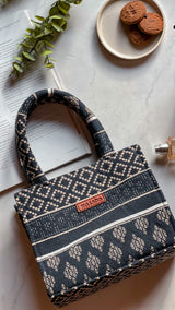 Women's Navy Moroccan Madness Box Bag