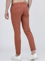 Men's Slim Fit Solid Mid Rise Chinos