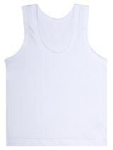 Boys White Casual Printed Vest - Pack of 3