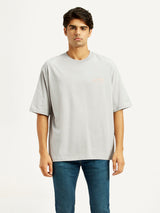 Mens Half Sleeves Grey Graphics Regular Fit Tshirt