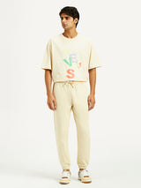 Men's Beige Regular Fit Joggers