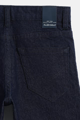 Boys Dark Blue Casual Solid Slim Fit Jeans