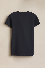 Boys Black Casual Printed Regular Fit Tshirt