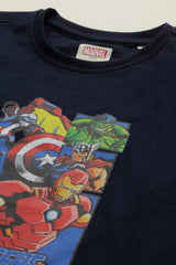 Boys Black Casual Printed Regular Fit Tshirt